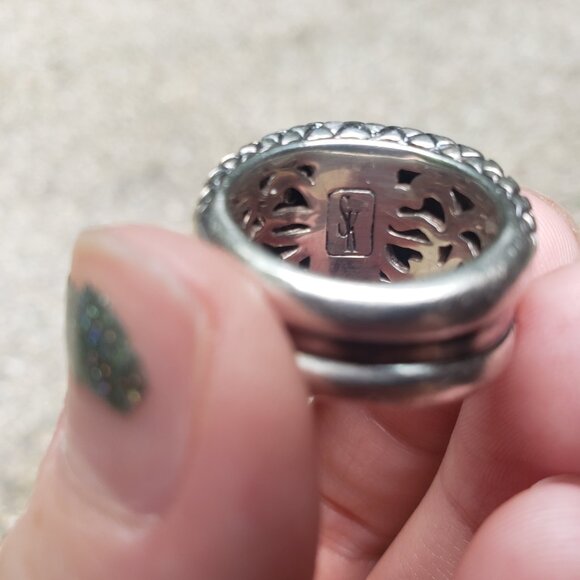 Scott Kay sterling silver .925 diamond basket weave statement ring - Picture 6 of 6